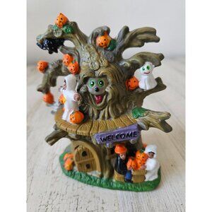 Mini Halloween village tree pumpkin House store shop